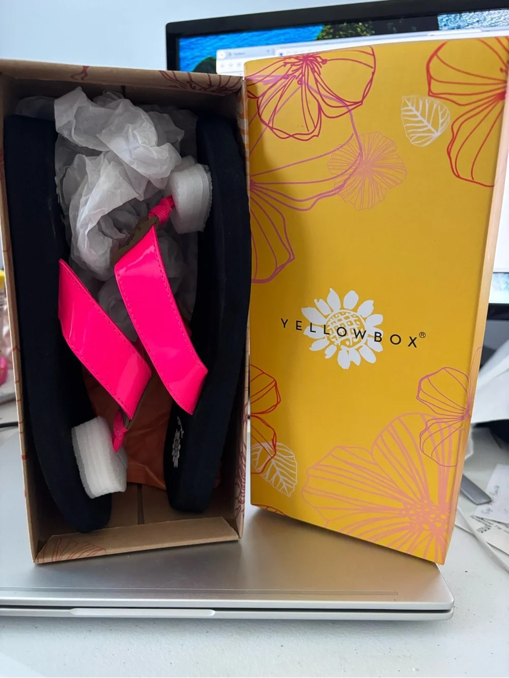 NWT Yellowbox flip flops